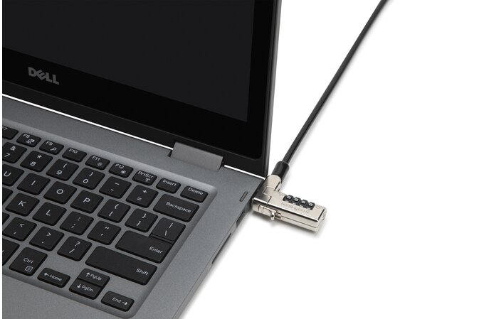 Kensington K68008EU Slim N17 Combination Laptop Lock for Wedge-Shaped Slots