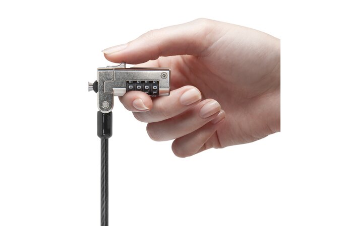 Kensington K68008EU Slim N17 Combination Laptop Lock for Wedge-Shaped Slots