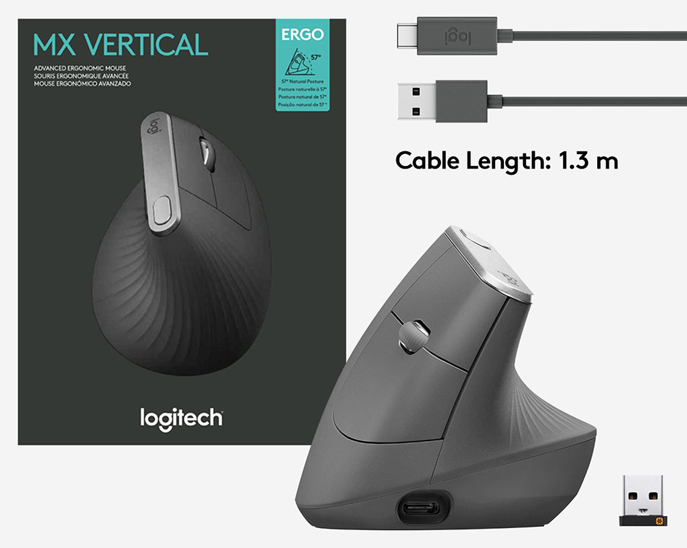 Logitech 910-005448 MX Vertical Advanced Ergonomic Mouse