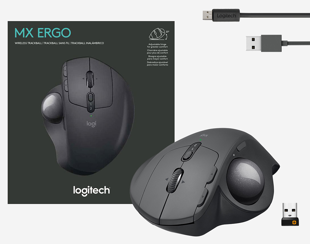 Logitech 910-005179 MX ERGO Advanced Wireless Trackball