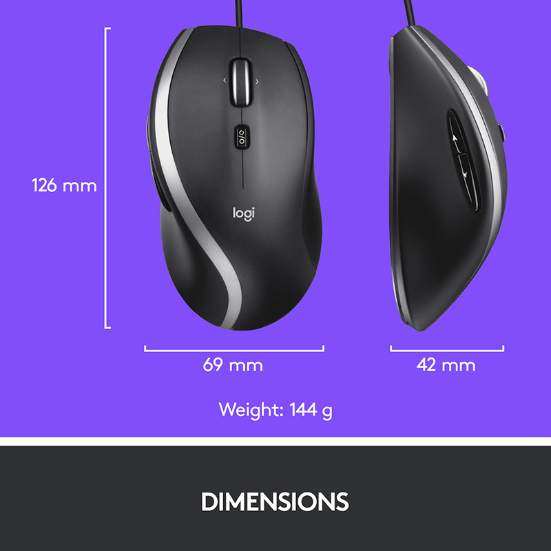 Logitech 910-005784 M500S Advanced Corded Mouse