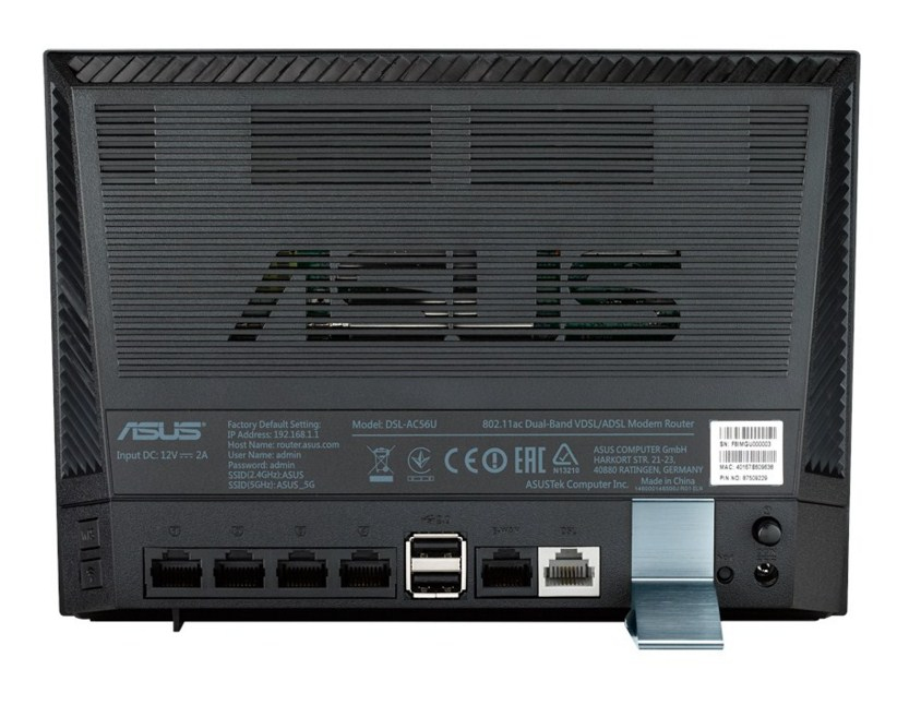 Asus DSL-AC56U 802.11ac Dual-Band VDSL/ADSL Modem Router