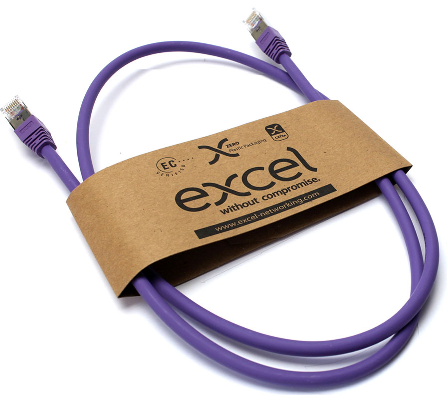 Excel Cat6 Solid Patch Lead U/UTP LS0H Blade Booted
