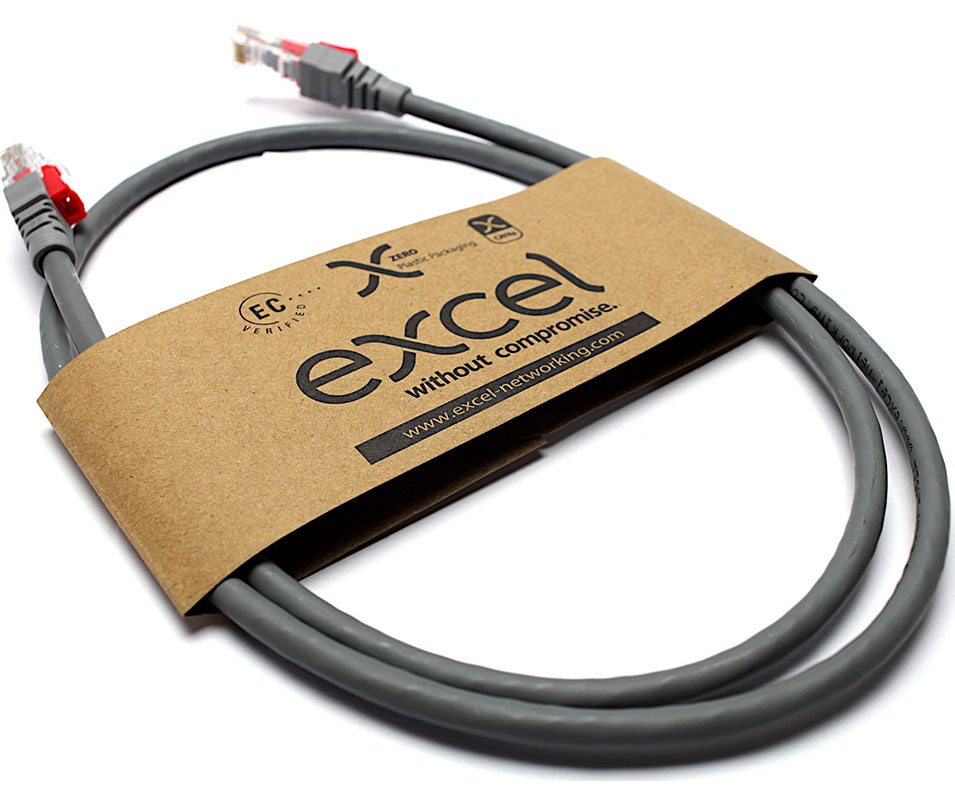 Excel Cat6 Lockable Patch Lead U/UTP LS0H Blade Booted