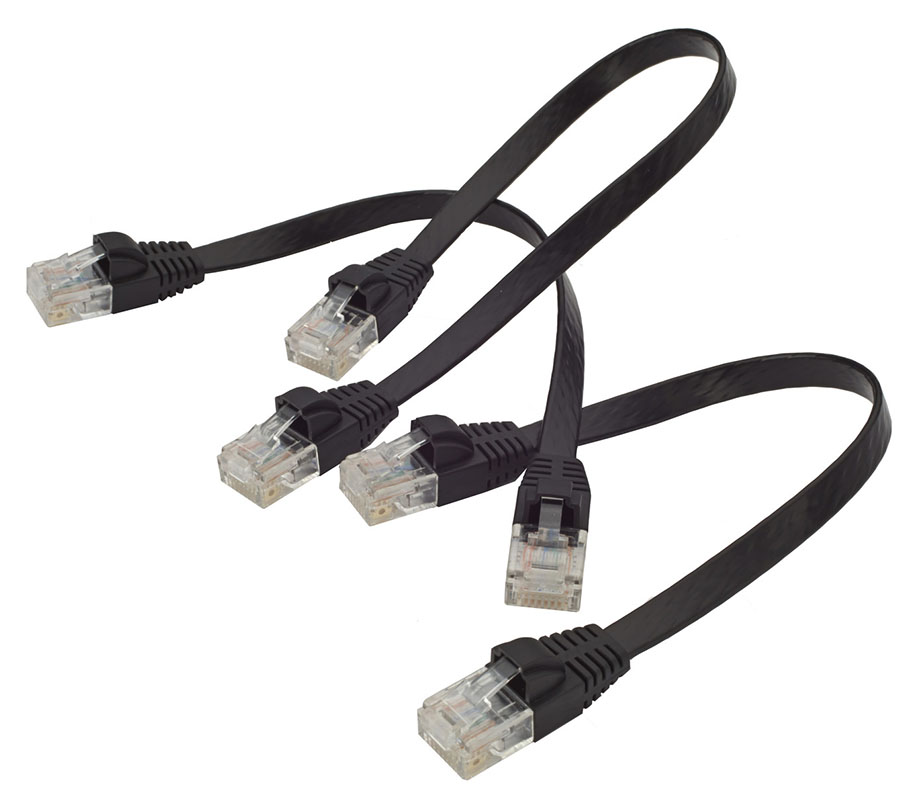 Excel Cat6 Flat Patch Lead U/UTP LS0H Blade Booted
