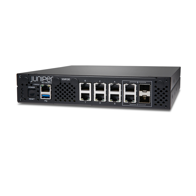 Juniper Networks SSR130 SSR130 HW (8-core Atom 16GB RAM, 120GB SSD, 2x1G combo RJ45/SFP, 6x1G RJ45)