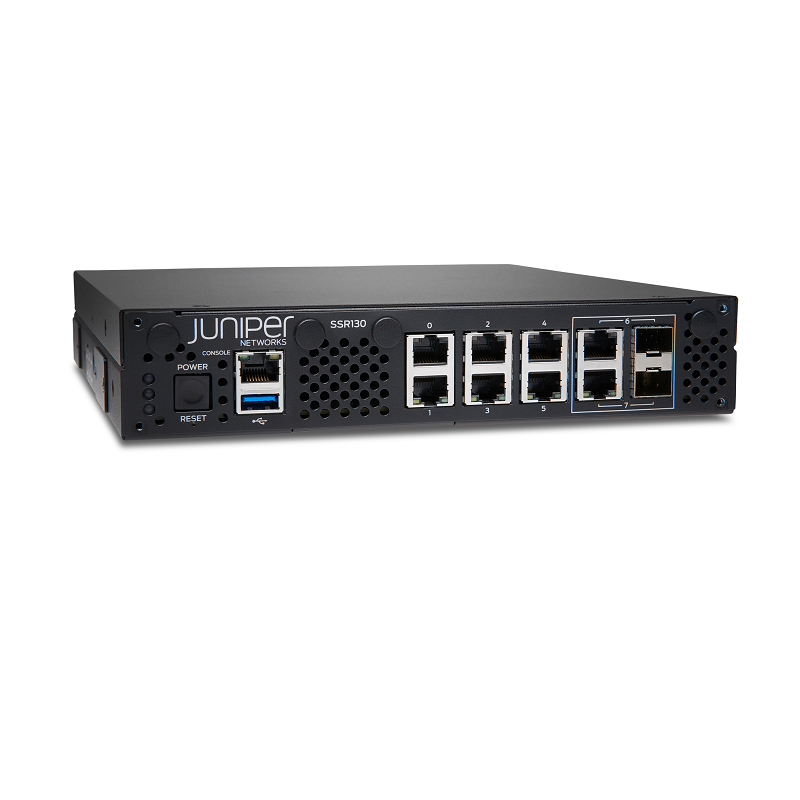 Juniper Networks SSR130 SSR130 HW (8-core Atom 16GB RAM, 120GB SSD, 2x1G combo RJ45/SFP, 6x1G RJ45)