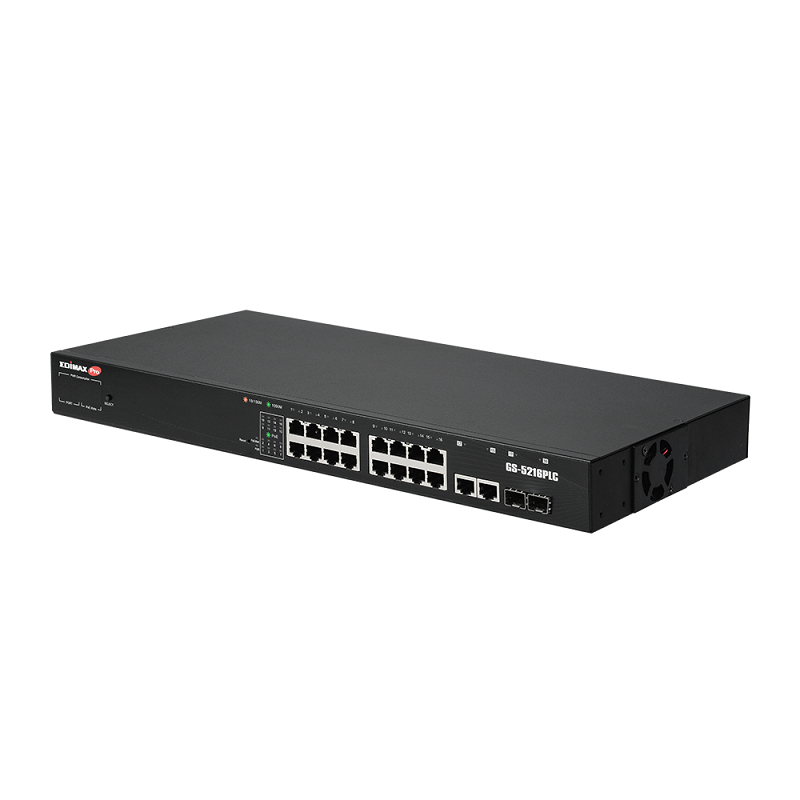 Edimax GS-5216PLC Surveillance VLAN 18-Port Gigabit PoE+ Long Range Web Smart Switch