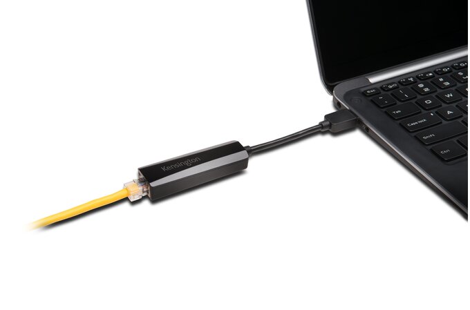 Kensington K33981WW UA0000E USB-A Ethernet Adapter - Black