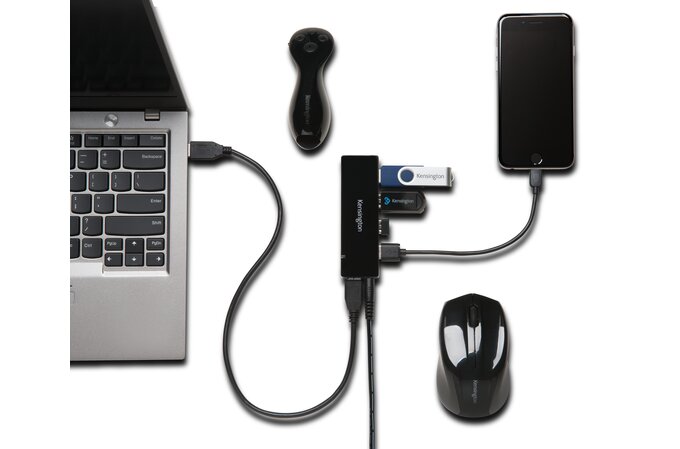 Kensington K39122EU UH4000C USB 3.0 4-Port Hub + Charging