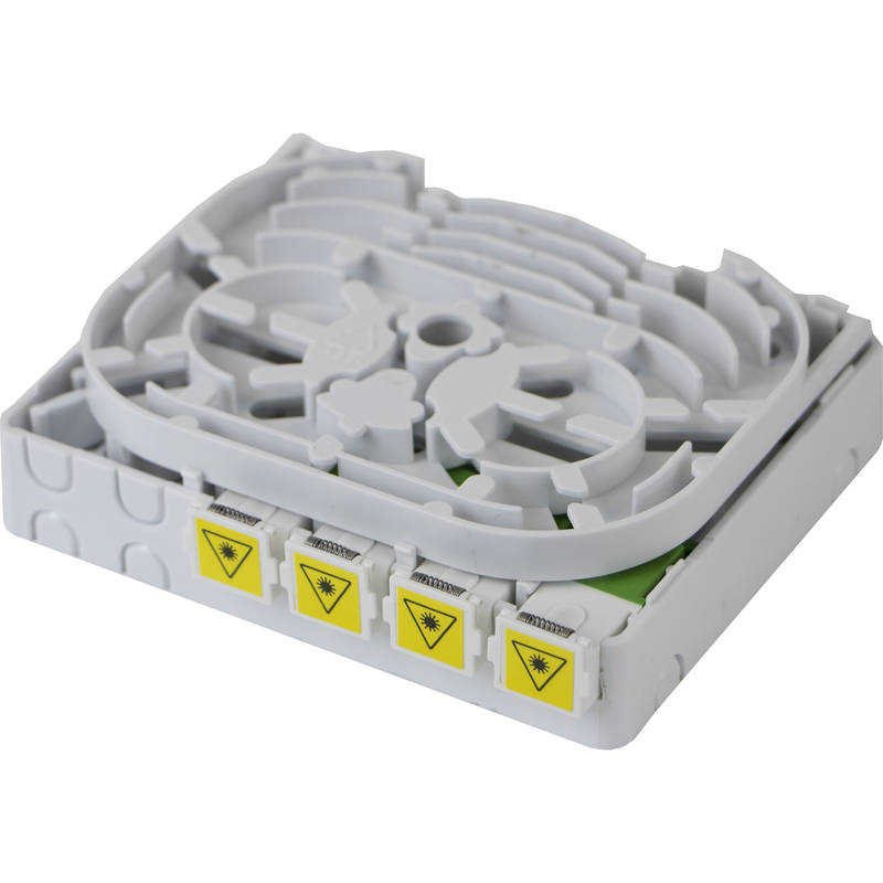 Enbeam FTTH Outlet loaded w/ 4xSC/APC Simplex Adaptors