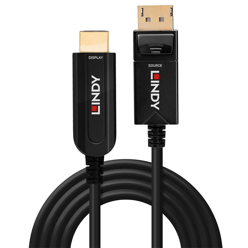 Lindy Fibre Optic Hybrid DisplayPort to HDMI Cable