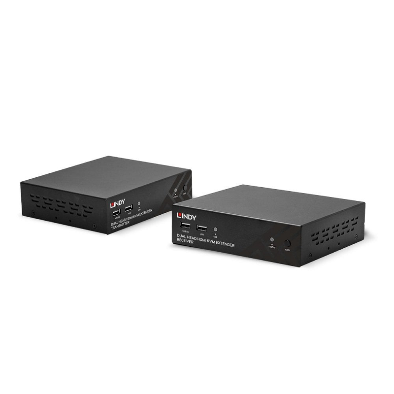 Lindy 39374 100m Cat6 Dual Head HDMI, USB & RS-232 Extender