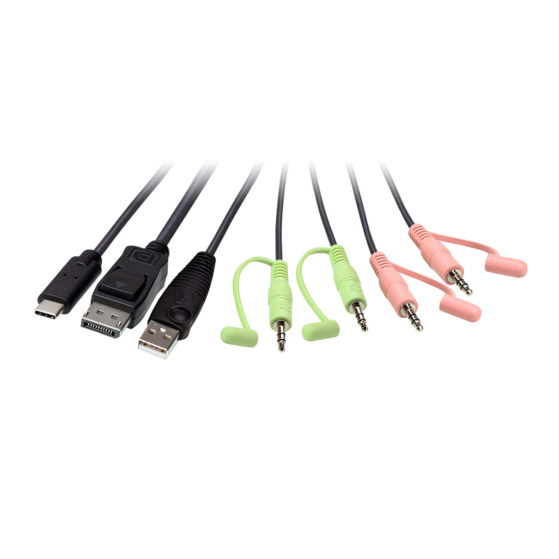 Aten CS52DP 2-Port USB-C DisplayPort Hybrid Cable KVM Switch