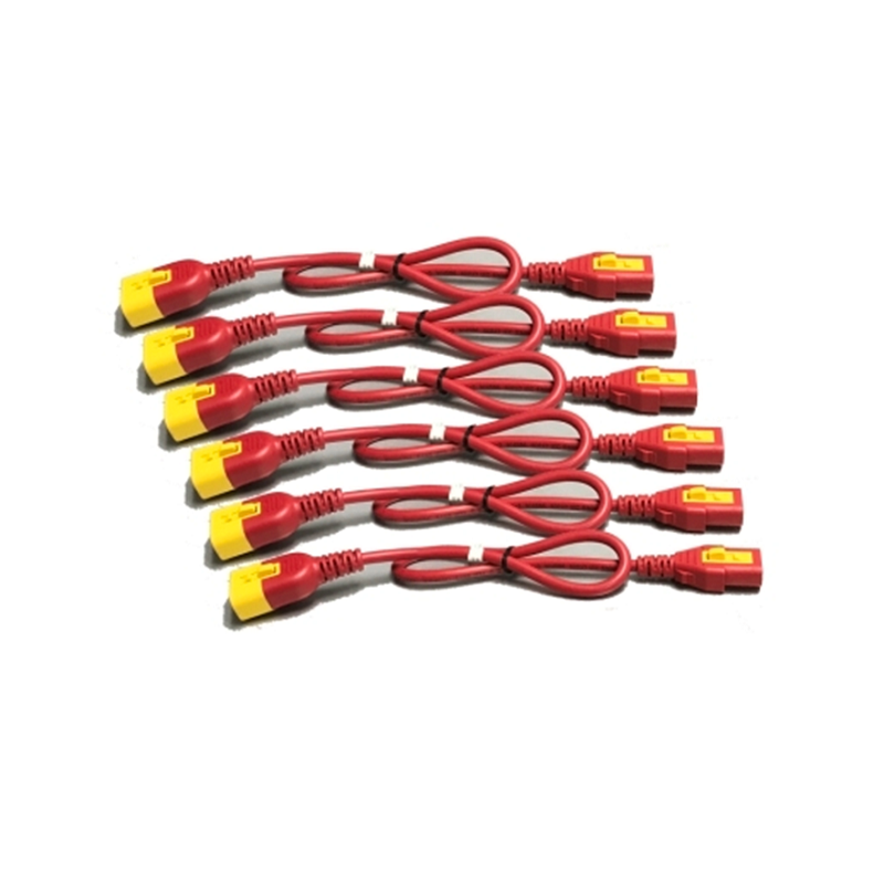 APC AP8702S-WWX340 C13 to C14 0.6m Red Power Cord Kit