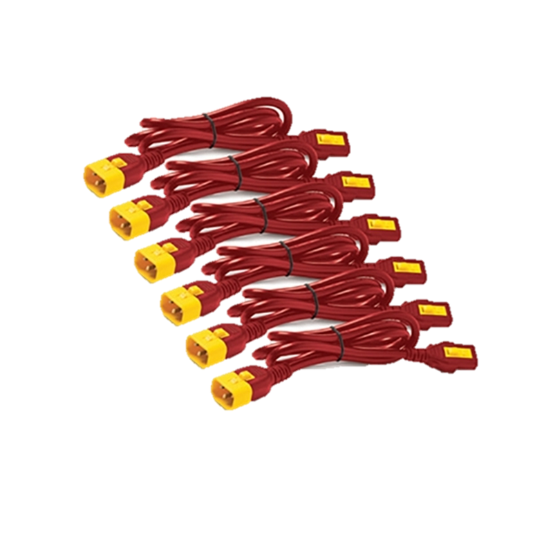 APC AP8706S-WWX340 C13 to C14 1.8m Red Power Cord Kit