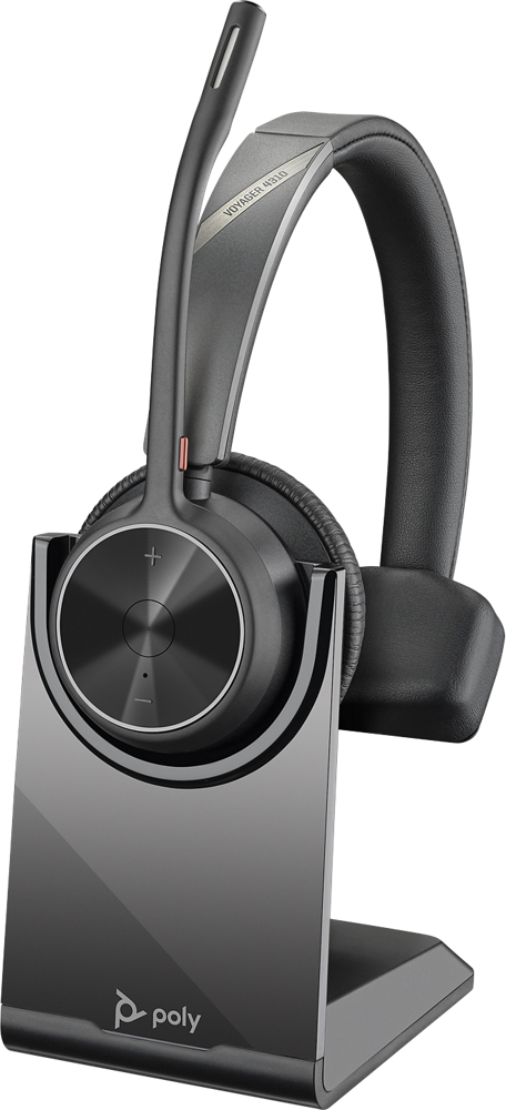 Poly 218471-01 Voyager 4310 UC Wireless Headset with Charge Stand, USB-A