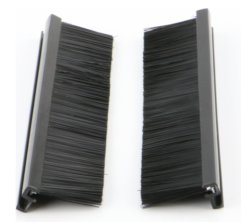 Excel Brush strip black for Double Gang Office plate (1pair)