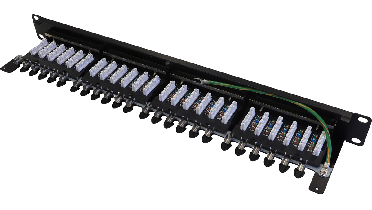 Excel Cat6A 24 Port Screened PCB Punchdown Panel