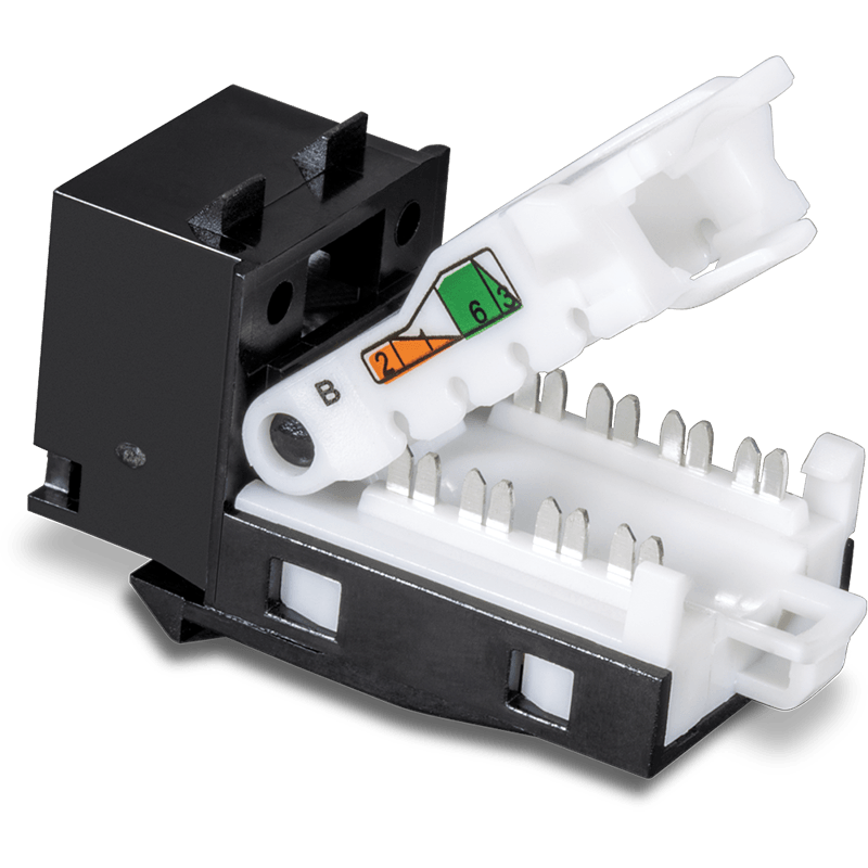 TRENDnet TC-K50C6BK Cat6 Keystone Jack, Black- 50-Pack