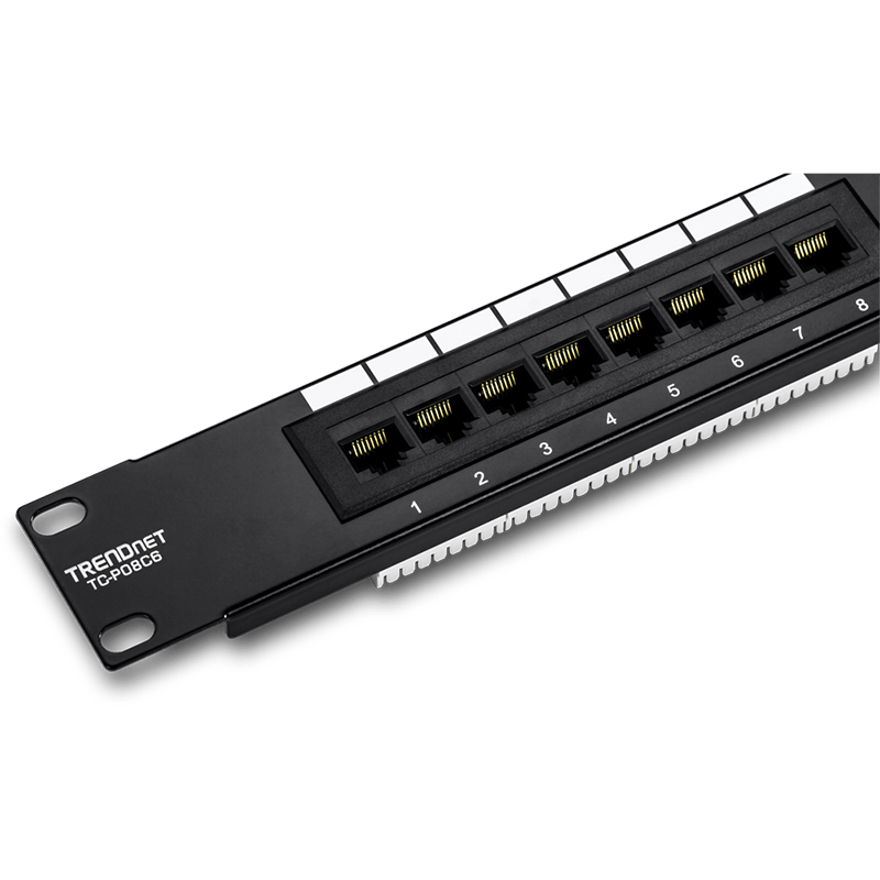 TRENDnet TC-P08C6 8-Port Cat6 Unshielded Patch Panel