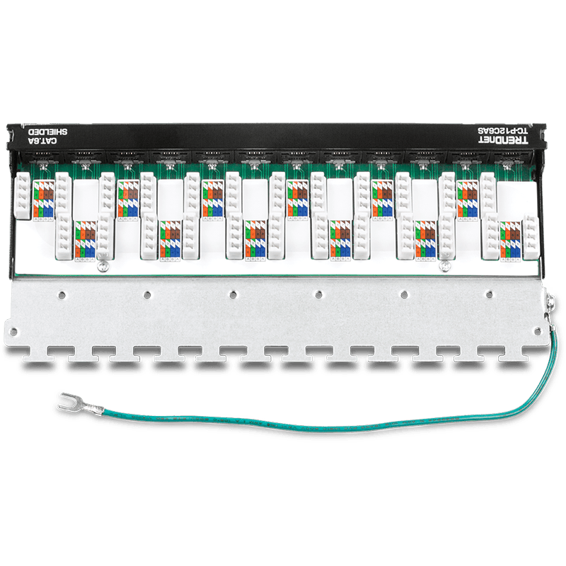 TRENDnet TC-P12C6AS 12-Port Cat6A Shielded Wall Mount Patch Panel