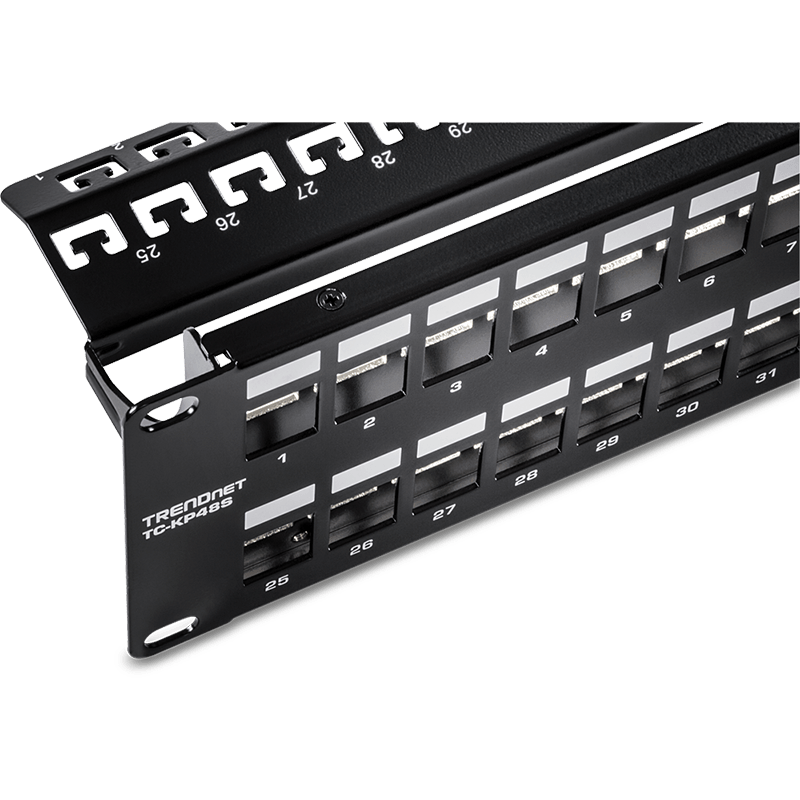 TRENDnet TC-KP48S 48-Port Blank Keystone Shielded 2U HD Patch Panel	