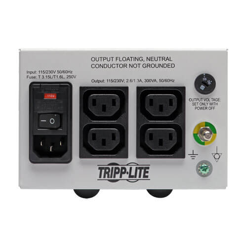 Tripp Lite IS300HGDV Dual-Voltage 115/230V Medical-Grade Isolation Transformer