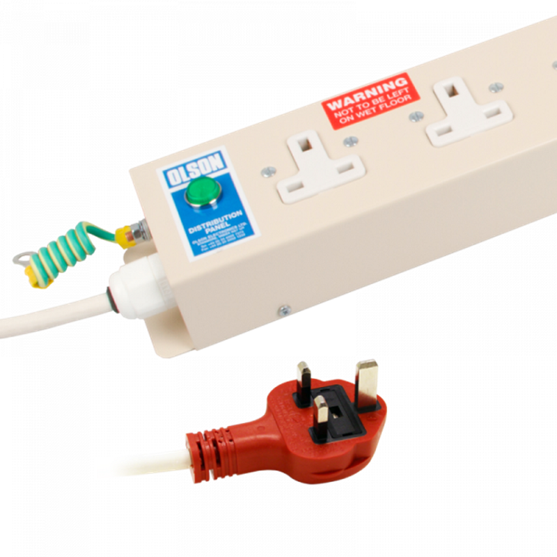 Olson Hospital Grade 13A Unswitched Socket Neon PDU