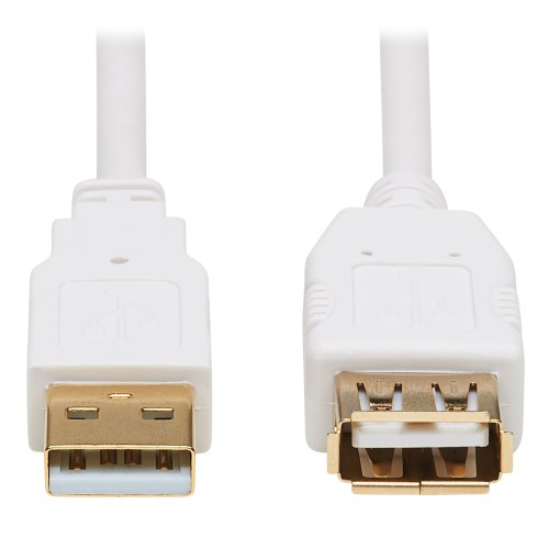 Tripp Lite U024AB-006-WH Safe-IT USB-A Antibacterial Extension Cable White 6 ft