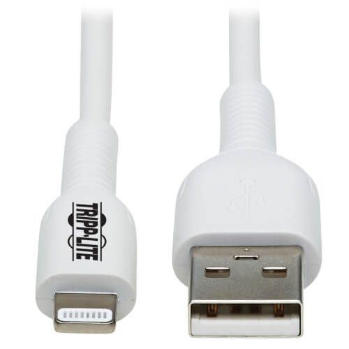 Tripp Lite M100AB-01M-WH Safe-IT USB-A to Lightning MFi Certified White 1 m