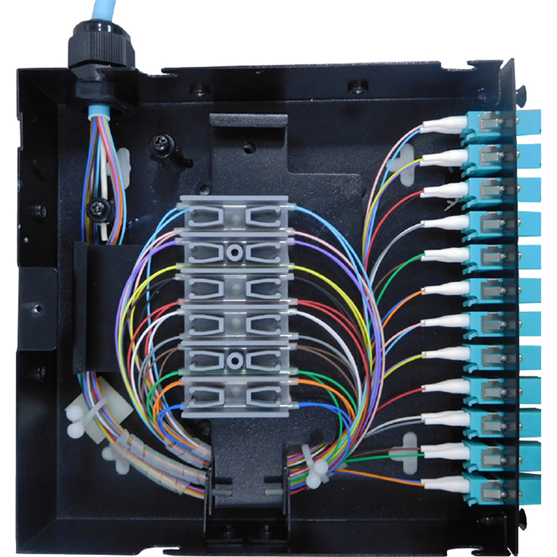 Enbeam 12 SC Simplex (12 Fibre) SM DIN Rail Box - Blue