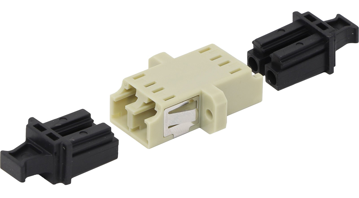 Enbeam LC Duplex Multimode Adaptor-Beige 6-Pack