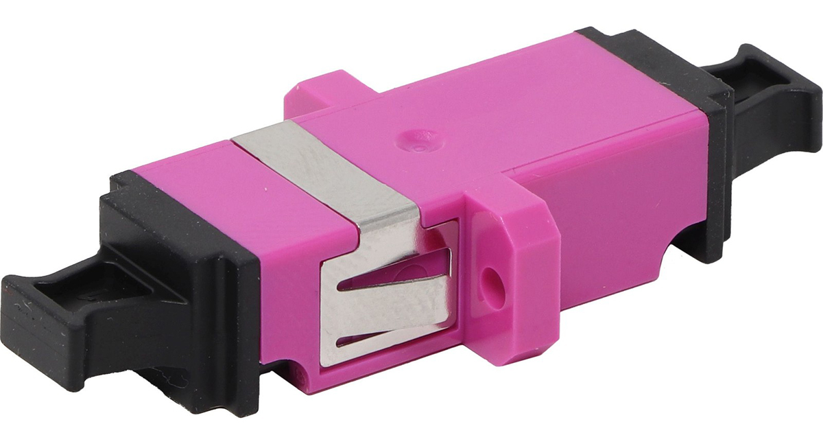 Enbeam LC Duplex Adaptor Multimode - Violet 6-Pack