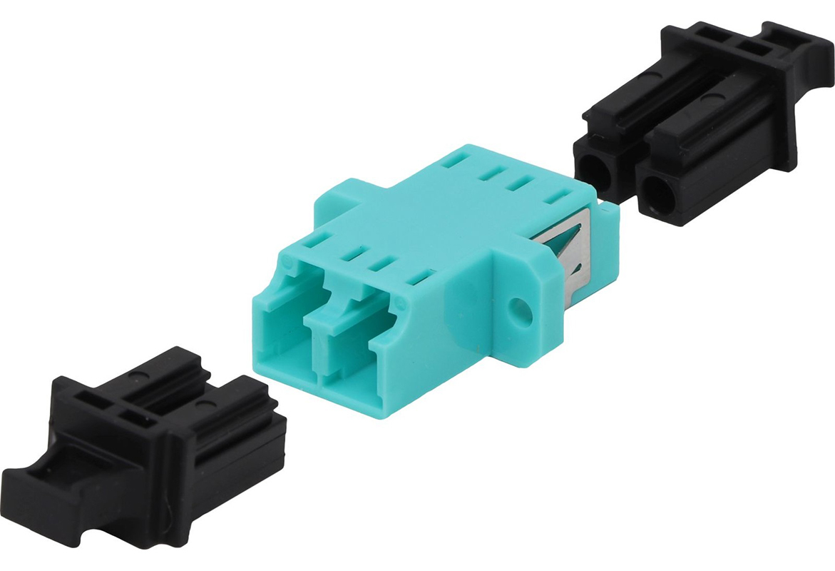 Enbeam LC Duplex Adaptor Multimode Aqua 6-Pack