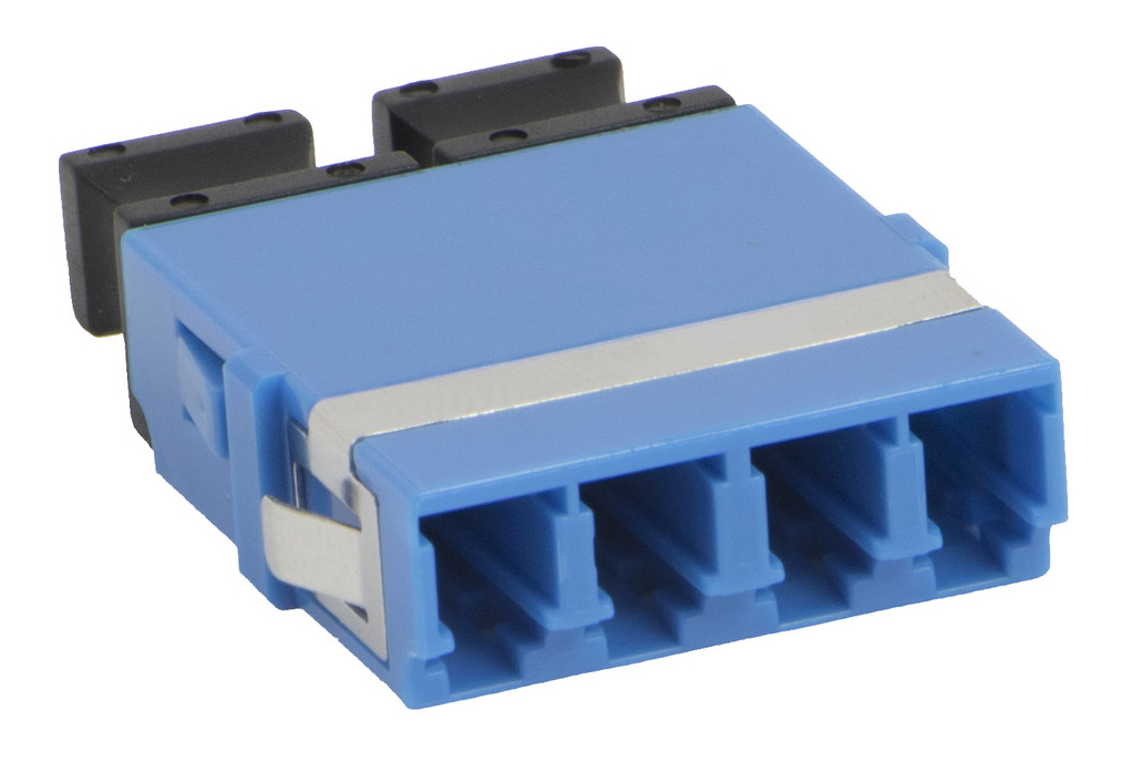 Enbeam LC Quad Flangeless Adaptor Singlemode - Blue 6-Pack