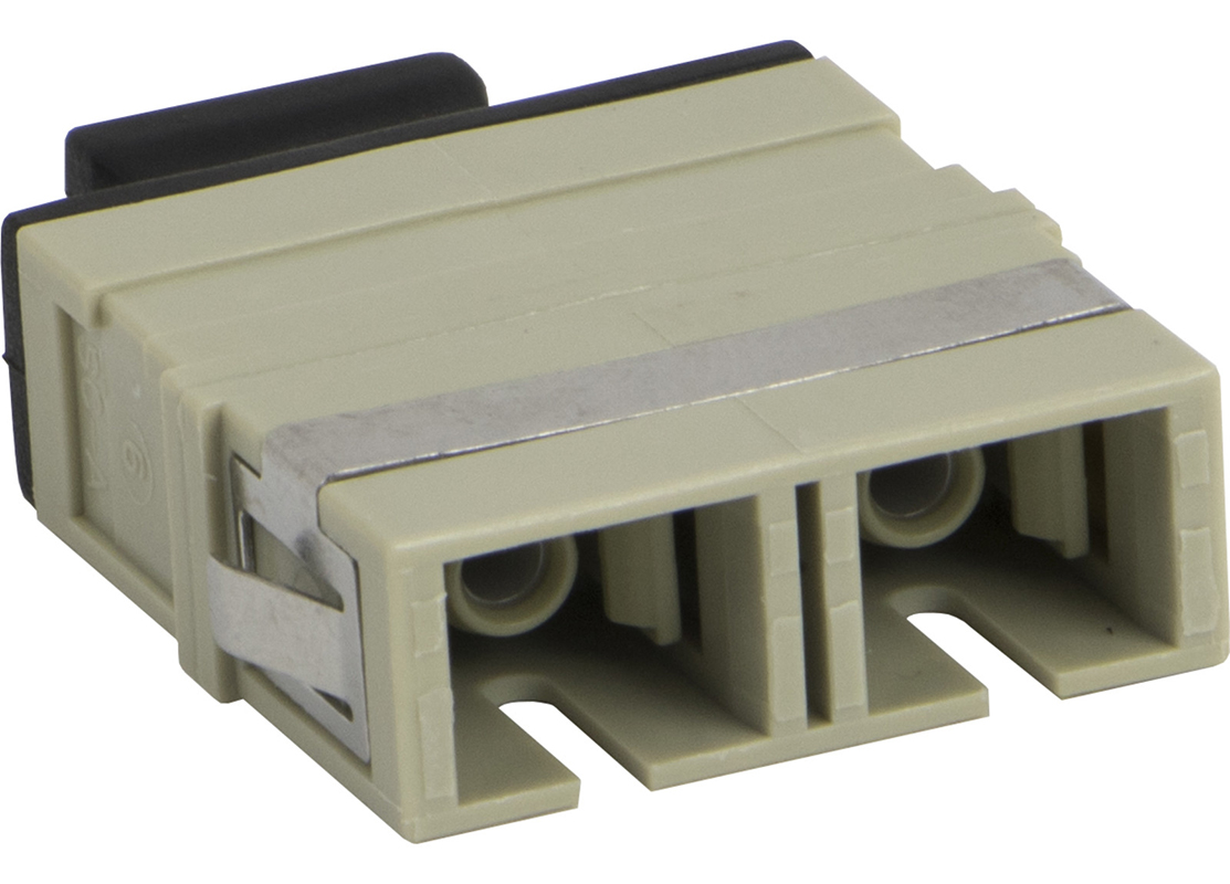 Enbeam SC Duplex Flangeless Adaptor Multimode - Ivory 6-Pack