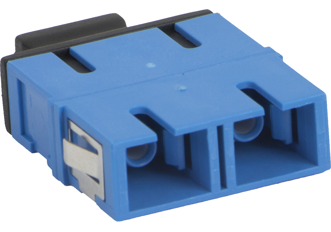 Enbeam SC Duplex Flangeless Adaptor Singlemode - Blue 6-Pack