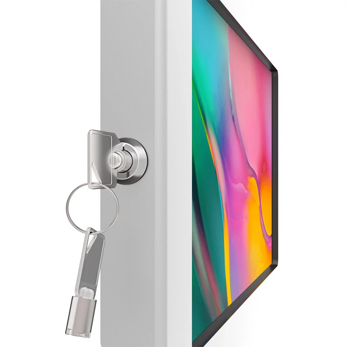 Compulocks 140W105GA8SW Galaxy Tab A8 10.5-inch Brandable Floor Stand Kiosk White 