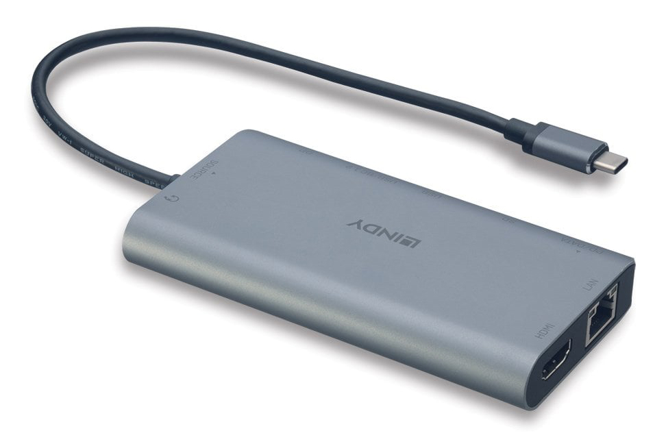 Lindy 43323 DST-Mini XT, USB-C Laptop Mini Docking Station