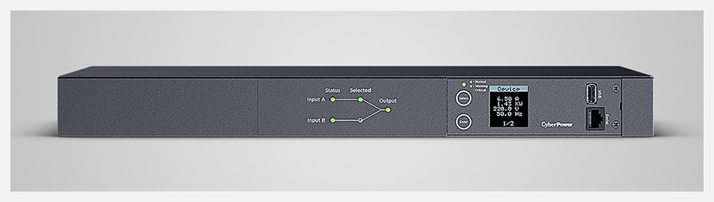 CyberPower PDU24005 16A, 8xC13, 2xC19, Single-Bank Metered ATS PDU