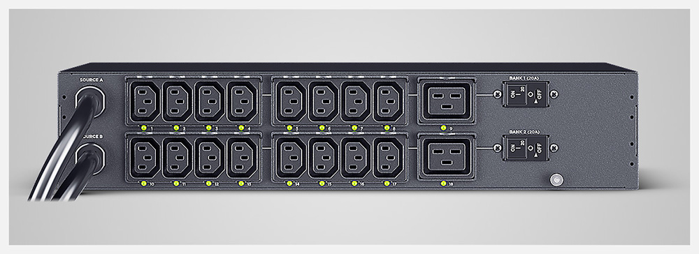 CyberPower PDU44302 32A, 16xC13, 2xC19, Single-Bank Switched ATS PDU