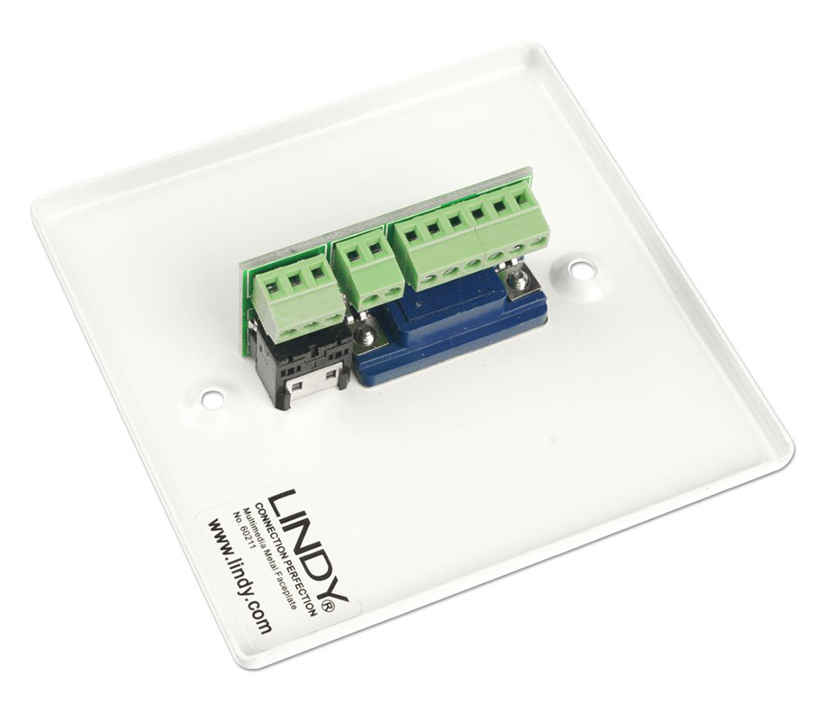 Lindy 60212 VGA/Audio Faceplate, Plastic