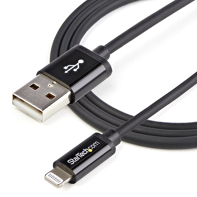 StarTech USBLT1MB 1m USB to Lightning Cable Black