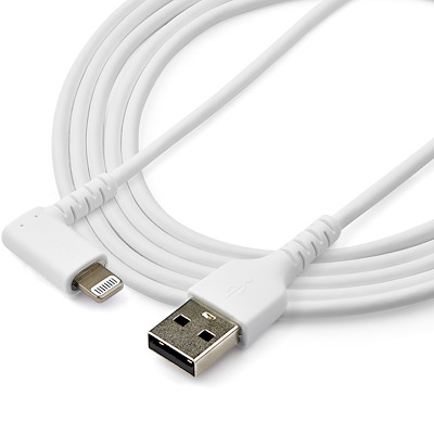 StarTech RUSBLTMM2MWR 2m USB A to Lightning Cable 90 White Aramid Fiber