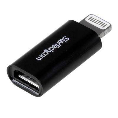StarTech USBUBLTADPB Micro USB to Lightning Adapter - Black