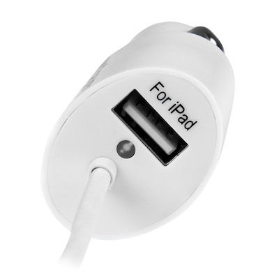 StarTech USBLT2PCARW Dual-Port Car Charger USB w/ Lightning Cable White