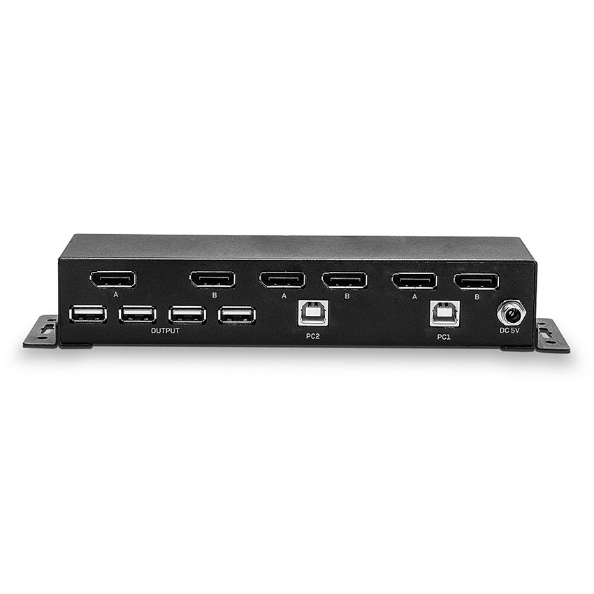 Lindy 39306 2 Port Dual Head DisplayPort 1.2 KVM Switch