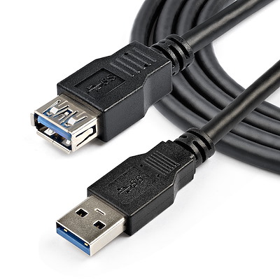 StarTech USB3SEXT2MBK 2m SuperSpeed USB 3.0 Extension Cable - M/F Black
