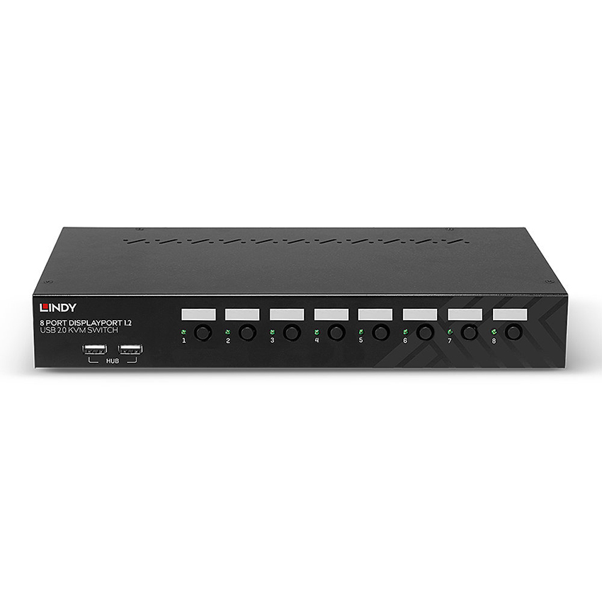 Lindy 39540 8 Port DisplayPort 1.2, USB 2.0 & Audio KVM Switch